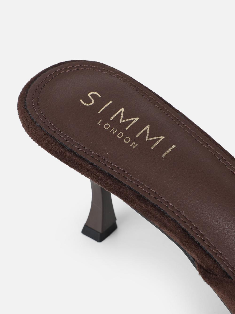 Simmi Brown Suede Mules