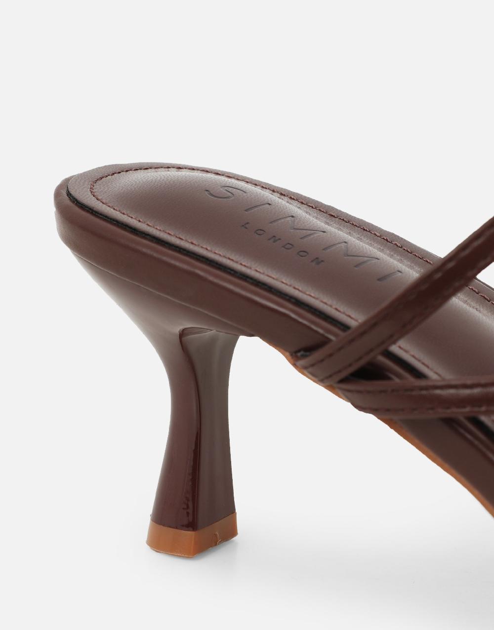 Simmi Brown Toe Thong Mules