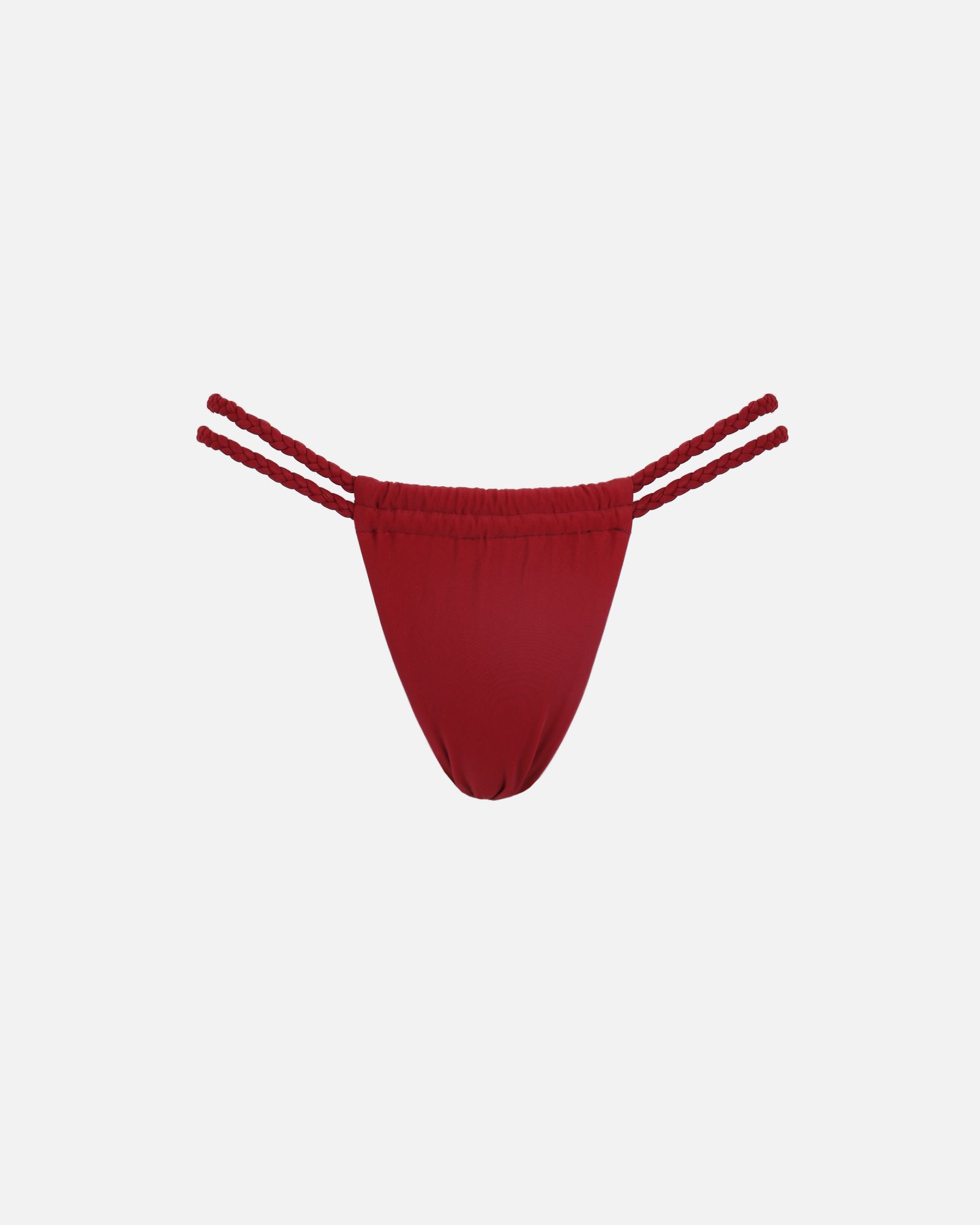 Simmi Burgundy Braided Bikini Bottoms
