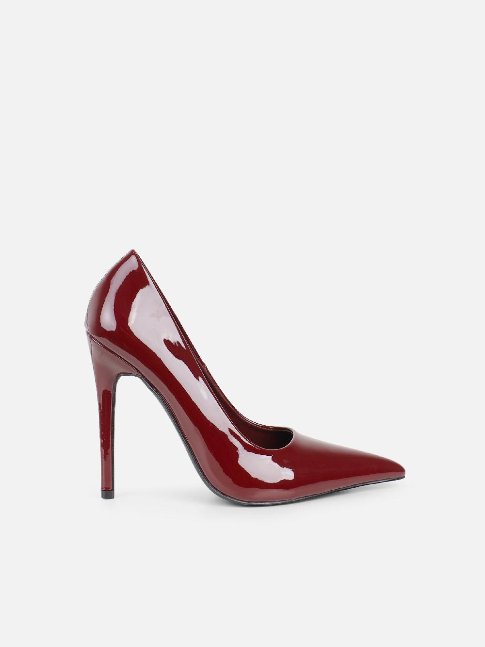 Simmi Burgundy Patent Court Shoes