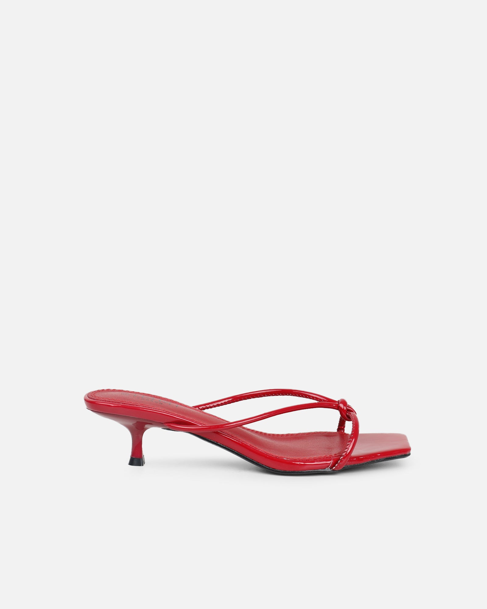 Simmi Burgundy Patent Knotted Mules