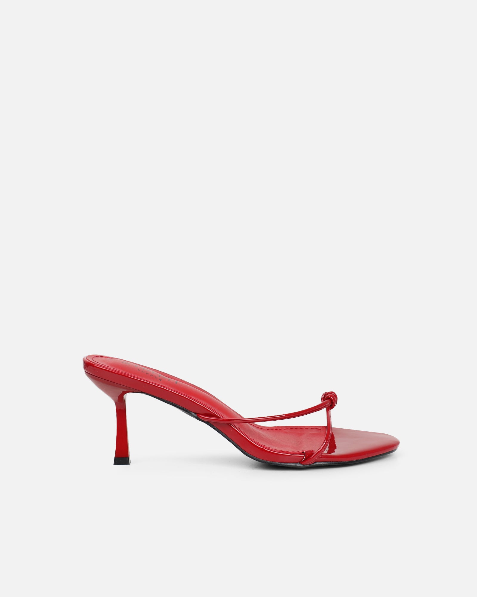 Simmi Burgundy Patent Mid Heel Mules