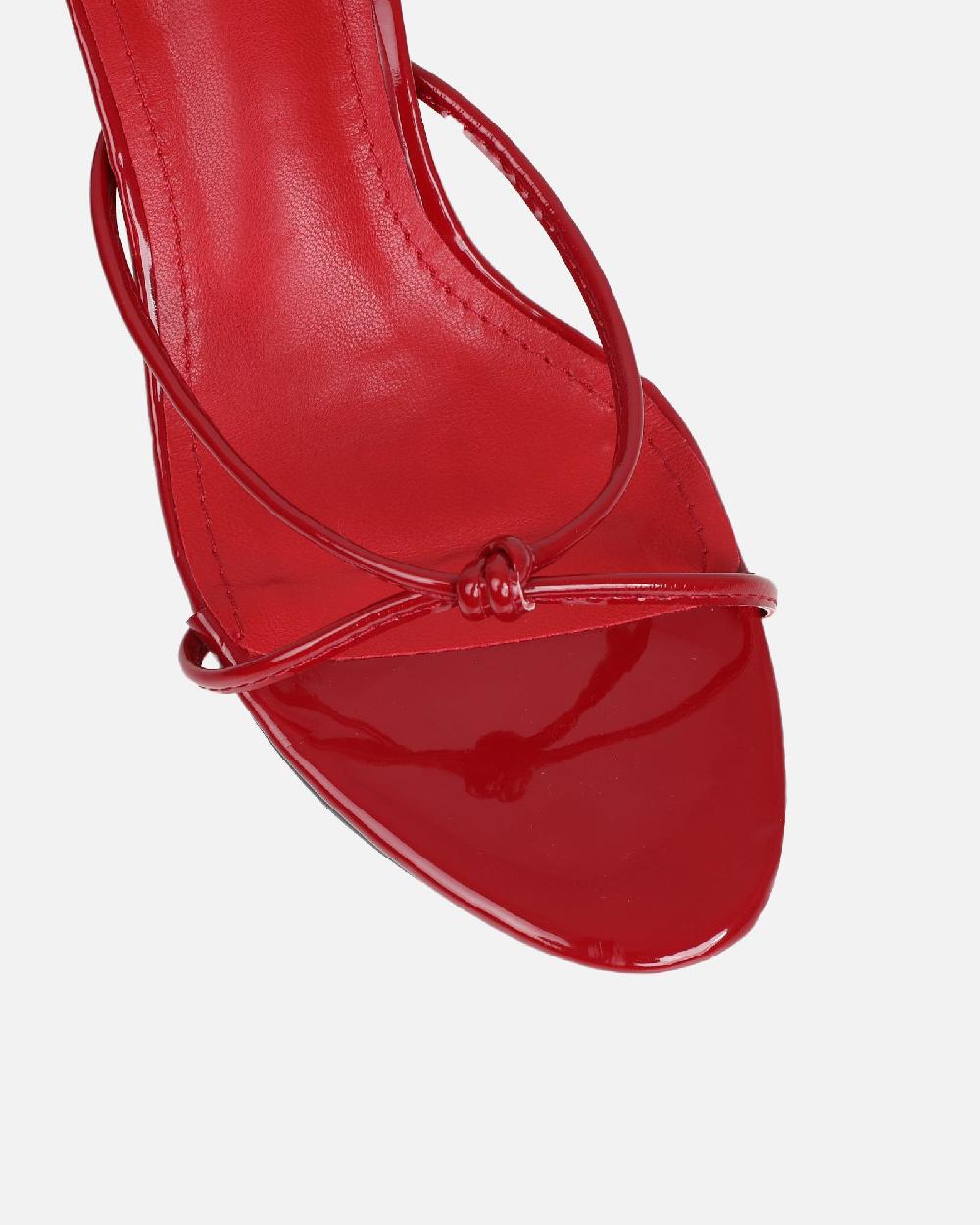 Simmi Burgundy Patent Mid Heel Mules