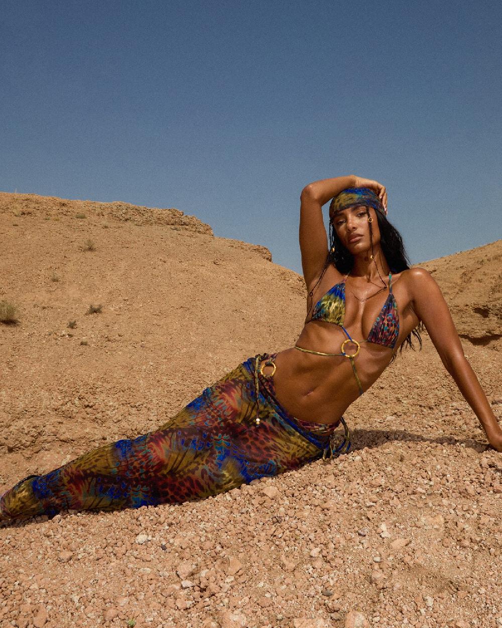 Simmi BUTTERFLY PRINT MESH MAXI SKIRT