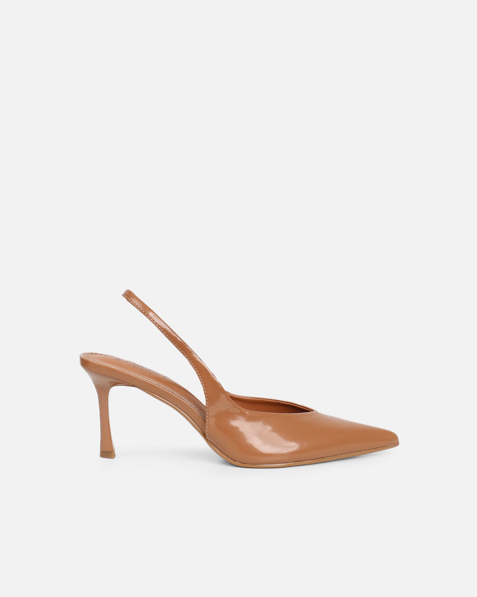 Simmi Camel Box Slingback Court Shoes