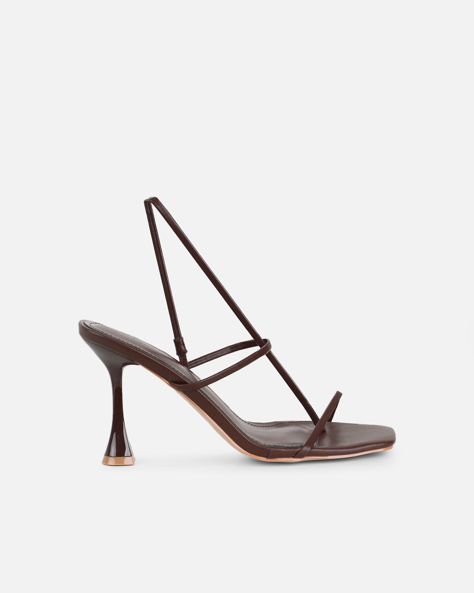 Simmi Chocolate Strappy Heeled Sandals