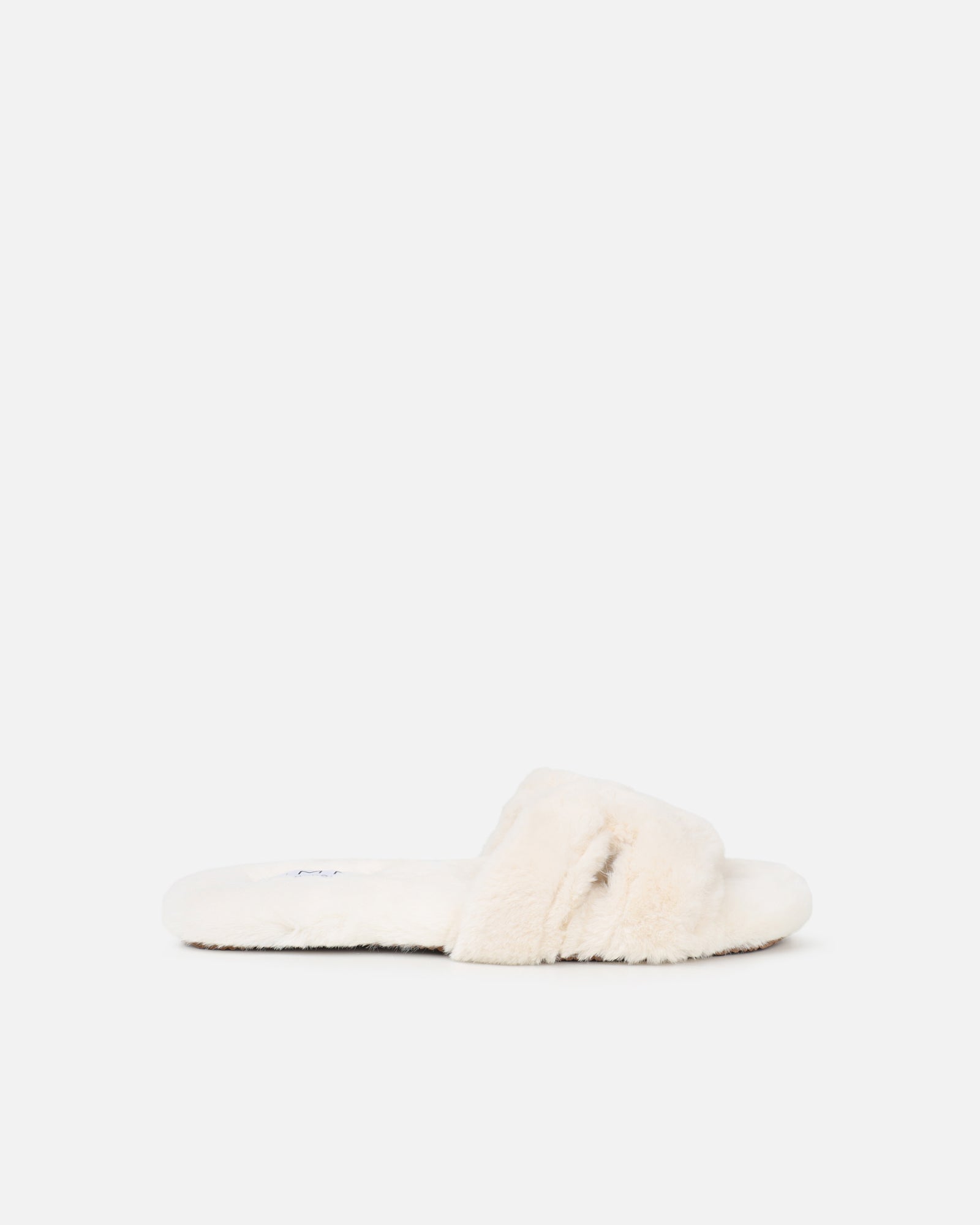 Simmi Cream Faux Fur Slippers