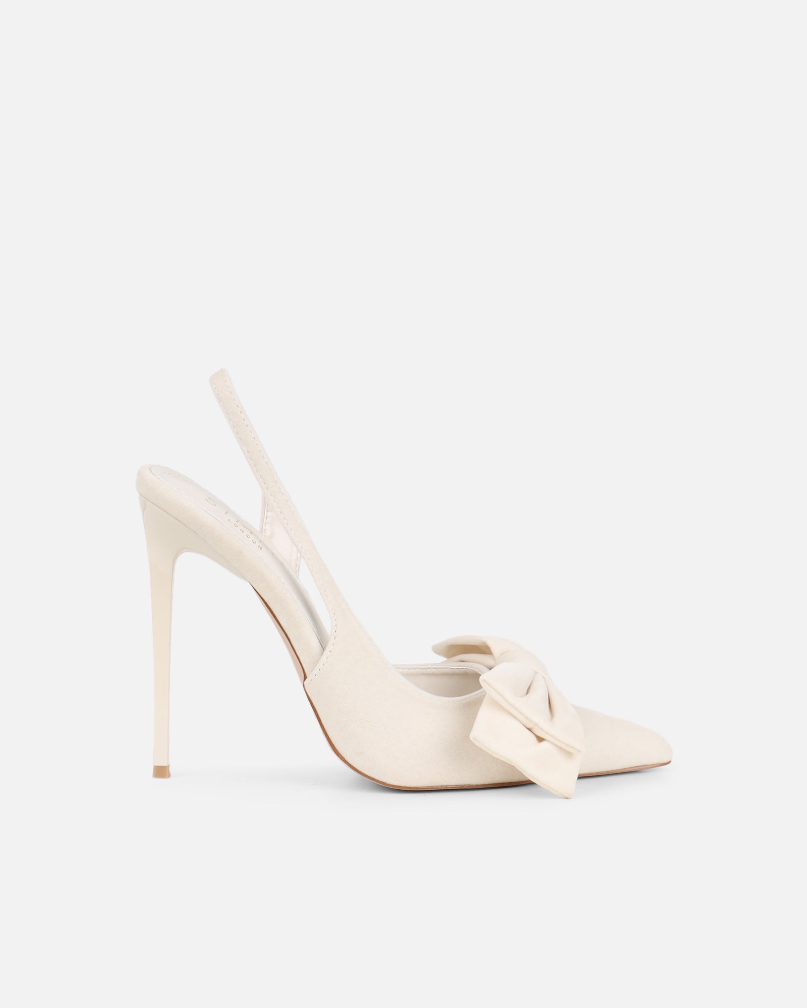 Simmi Cream Velvet Bow Heeled Sandals