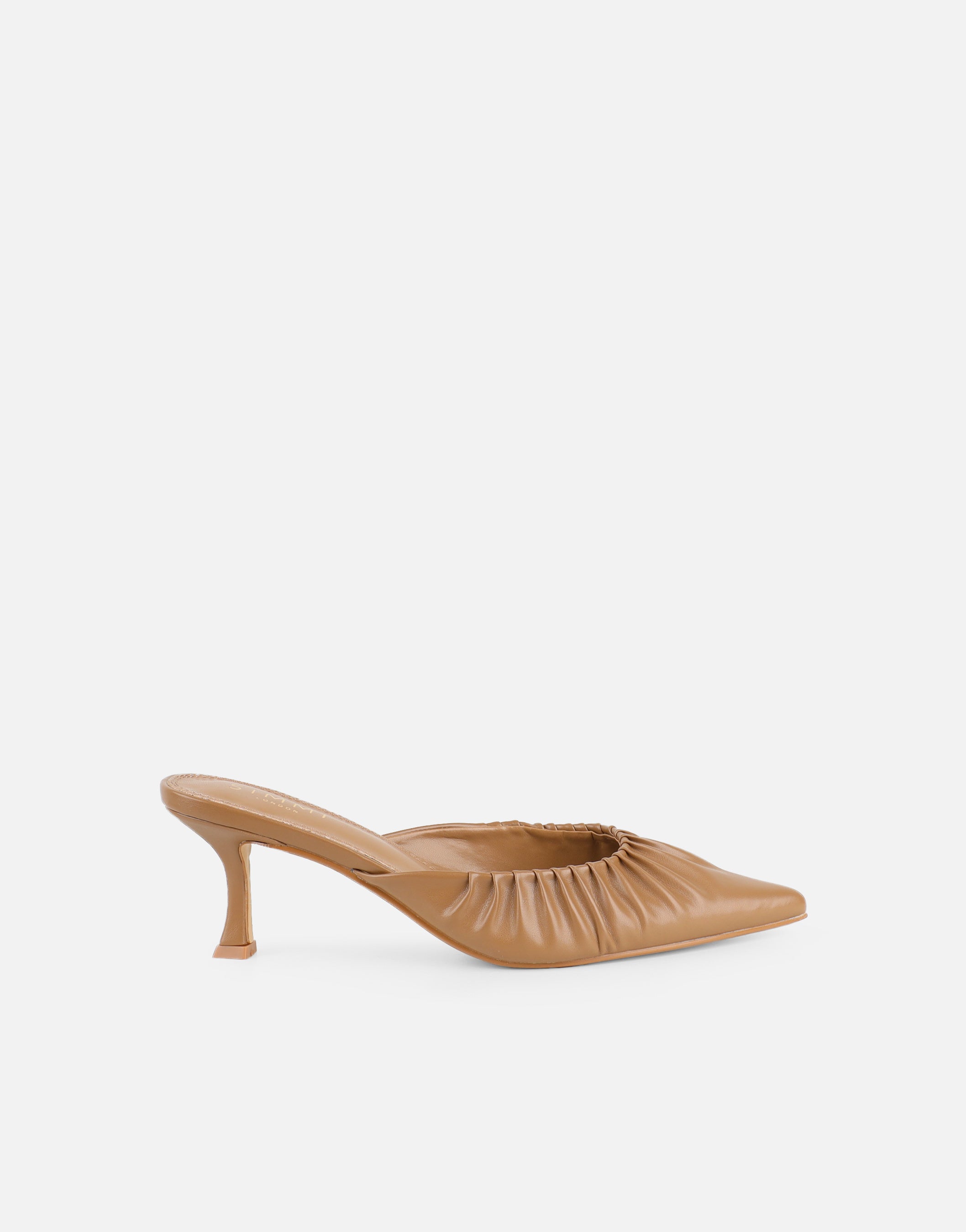 Simmi Dark Nude Ruched Mules