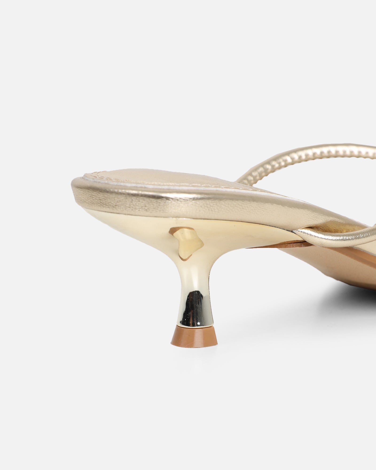 Simmi Gold Metallic Knotted Mules