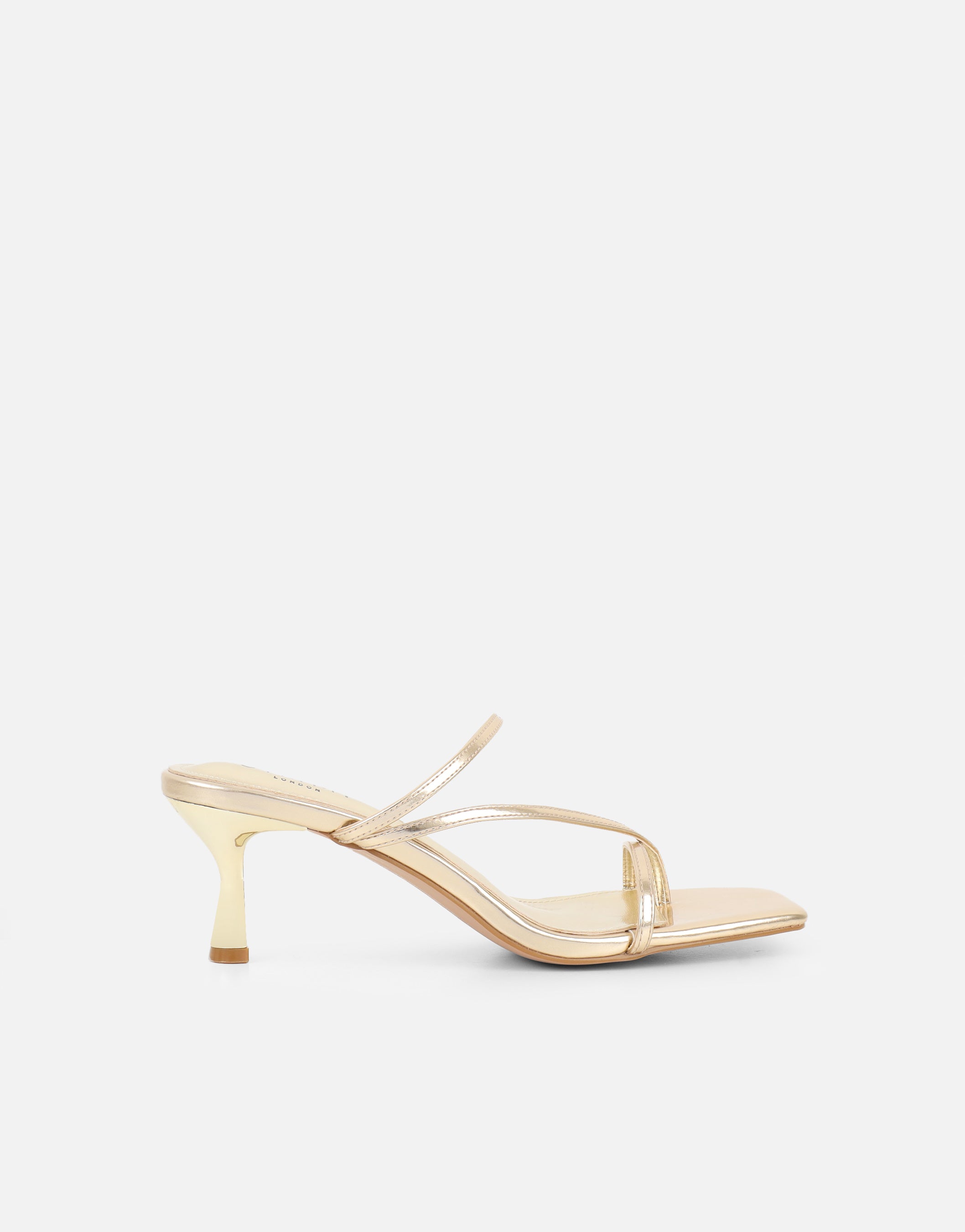 Simmi Gold Metallic Toe Thong Mules