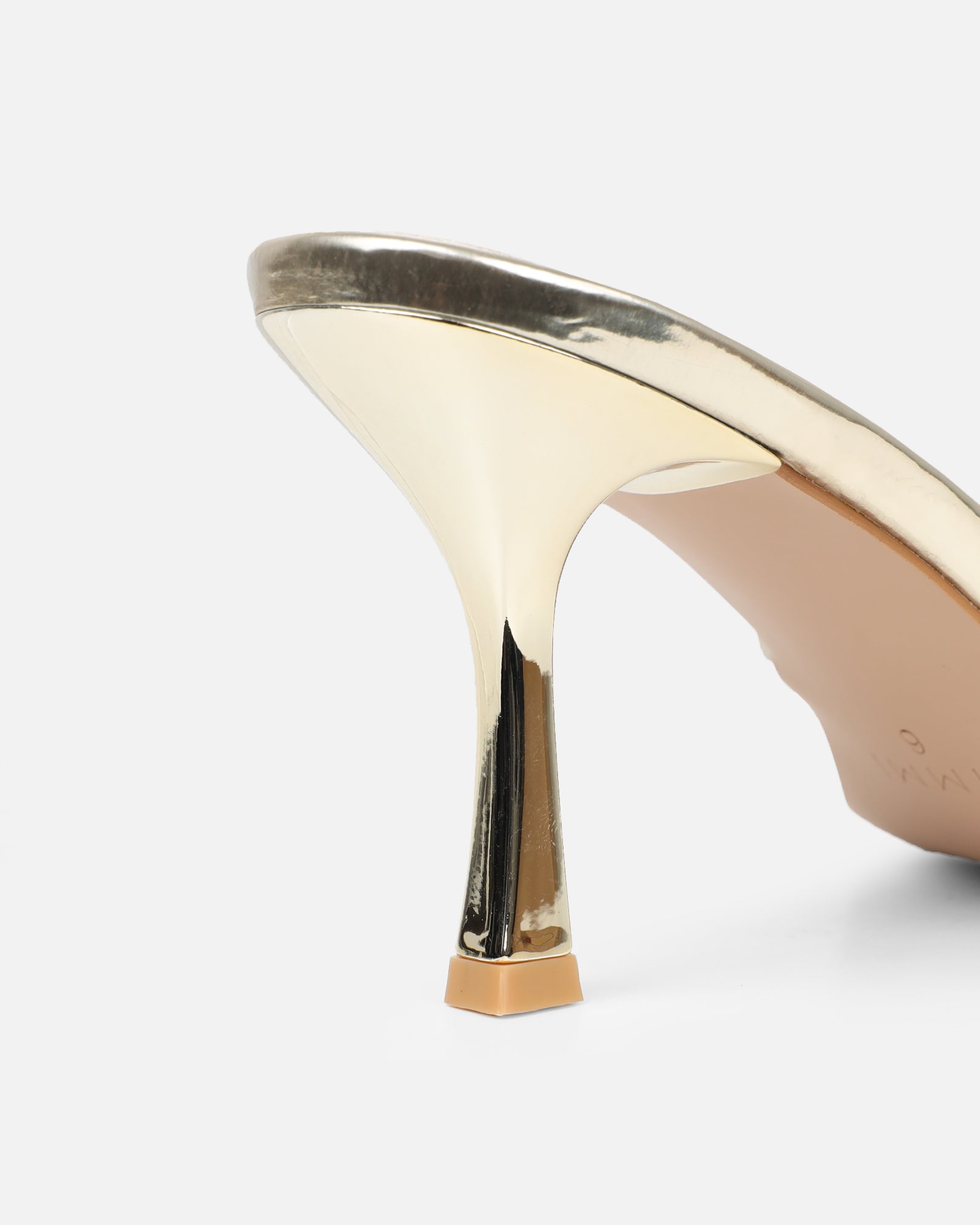 Simmi Gold Mirror Mid Heeled Sandals