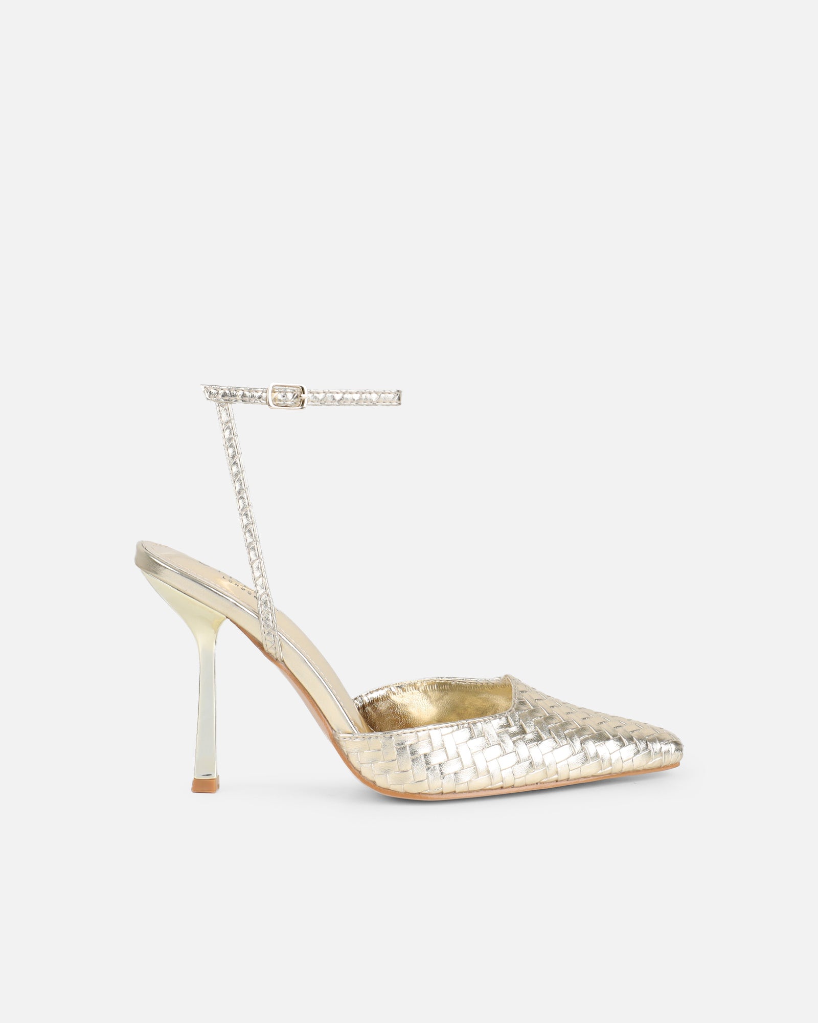 Simmi Gold Woven Court Shoes