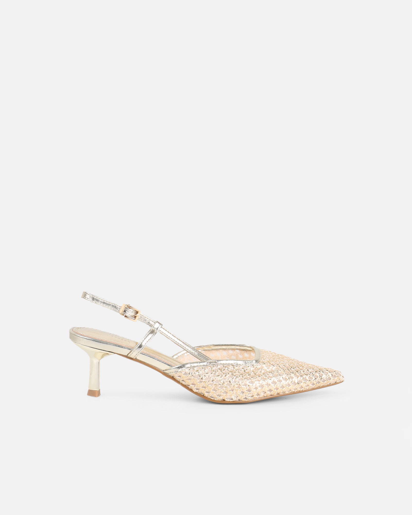 Simmi Gold Woven Slingback Courts