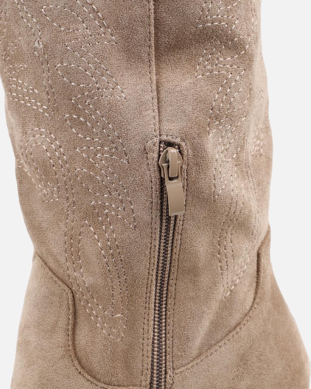 Simmi Khaki Western Cowboy Boots