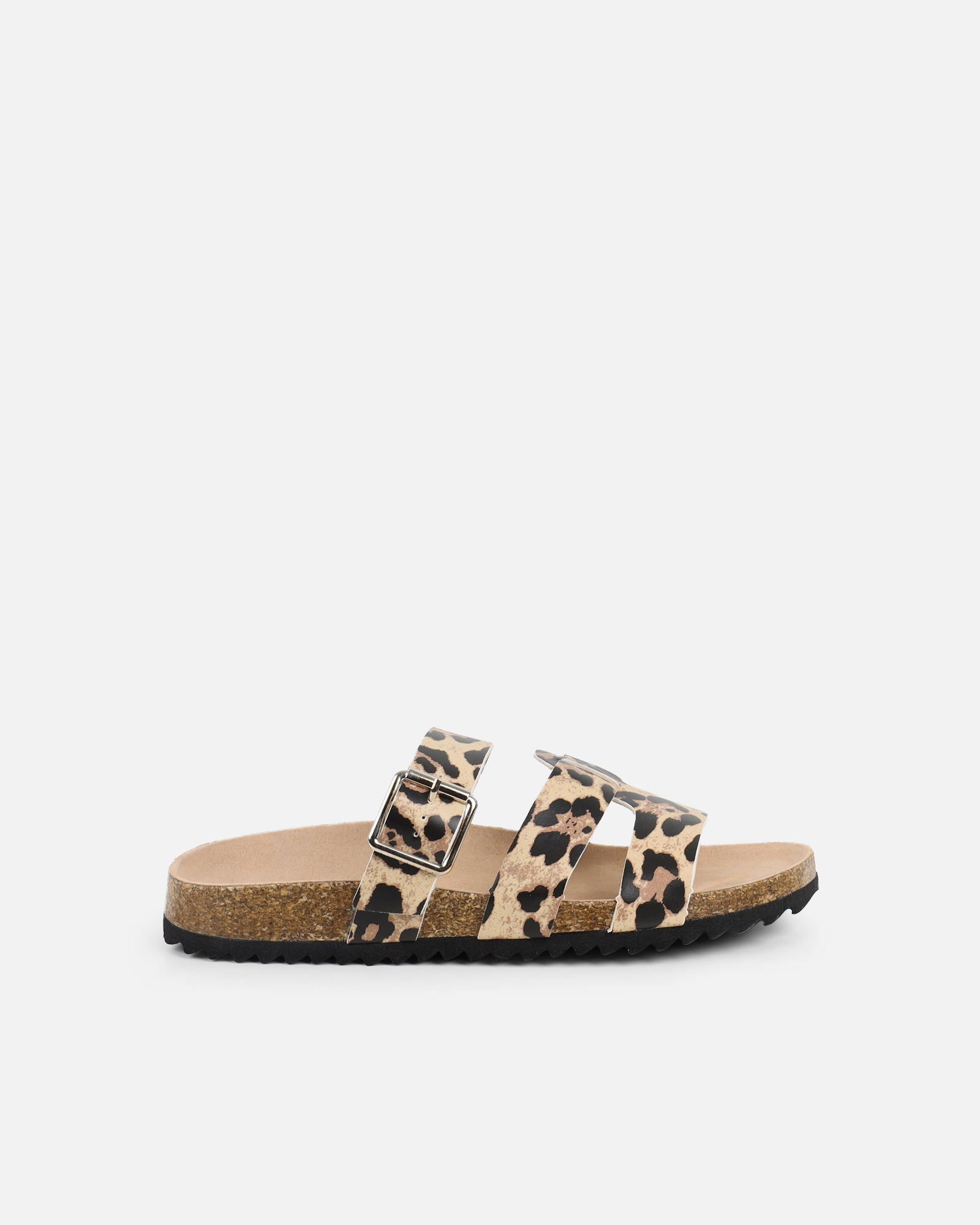 Simmi Leopard Slip On Footbed Slides