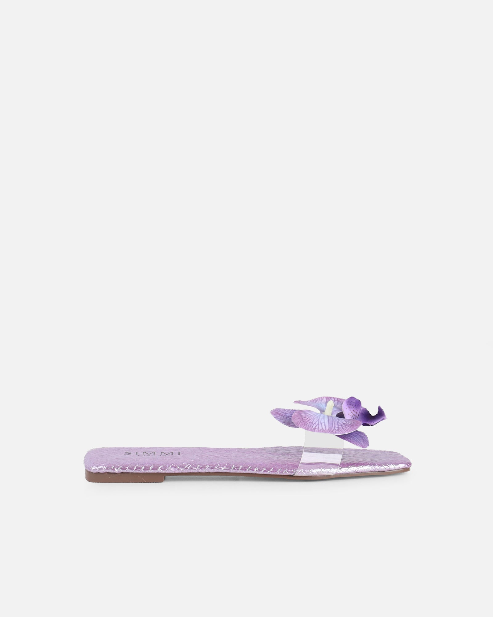 Simmi Lilac Snake Flower Slip On Flats