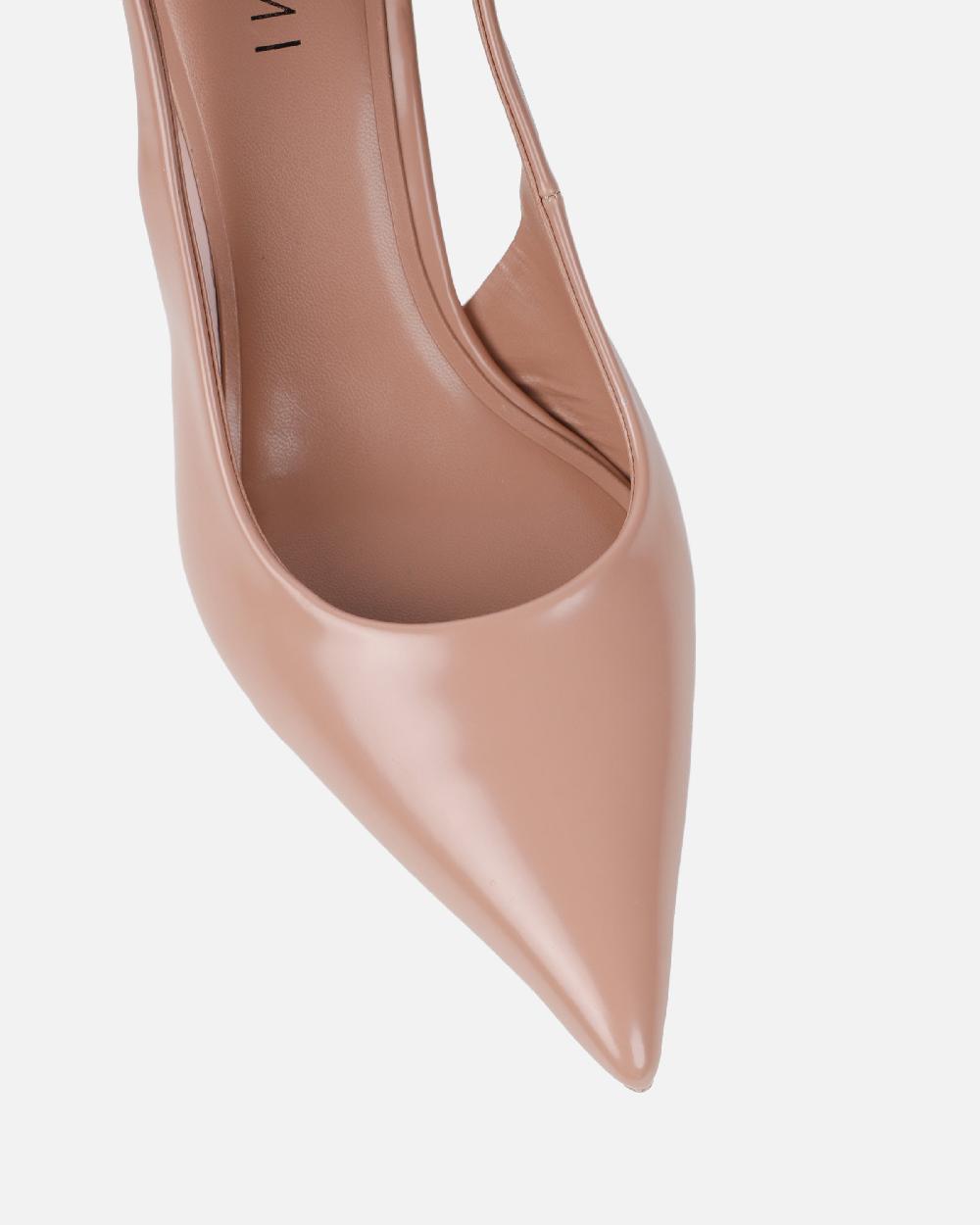 Simmi Nude Box Sling Back Court Shoes