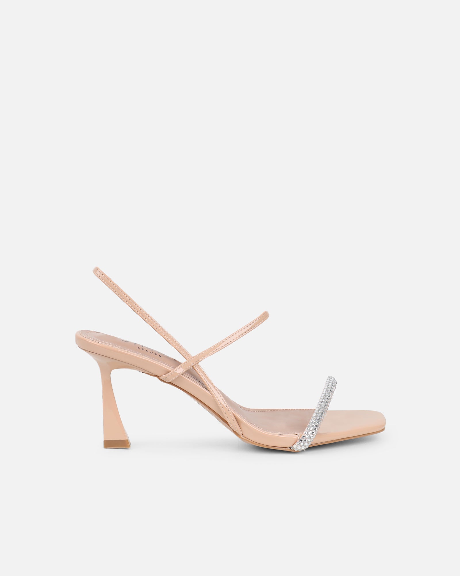 Simmi Nude Diamante Heeled Sandals