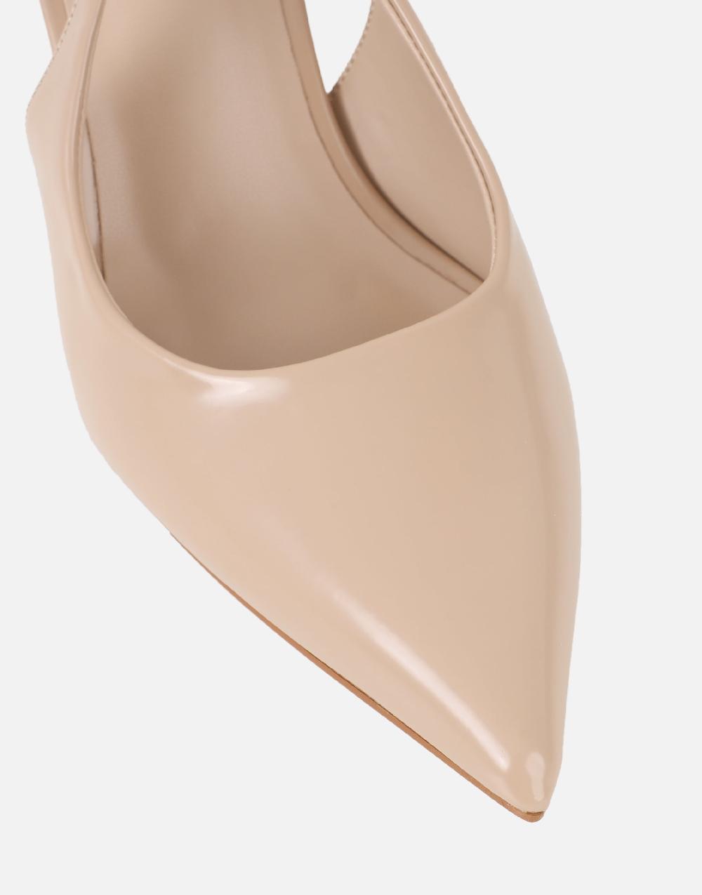 Simmi Nude Slingback Court Shoes