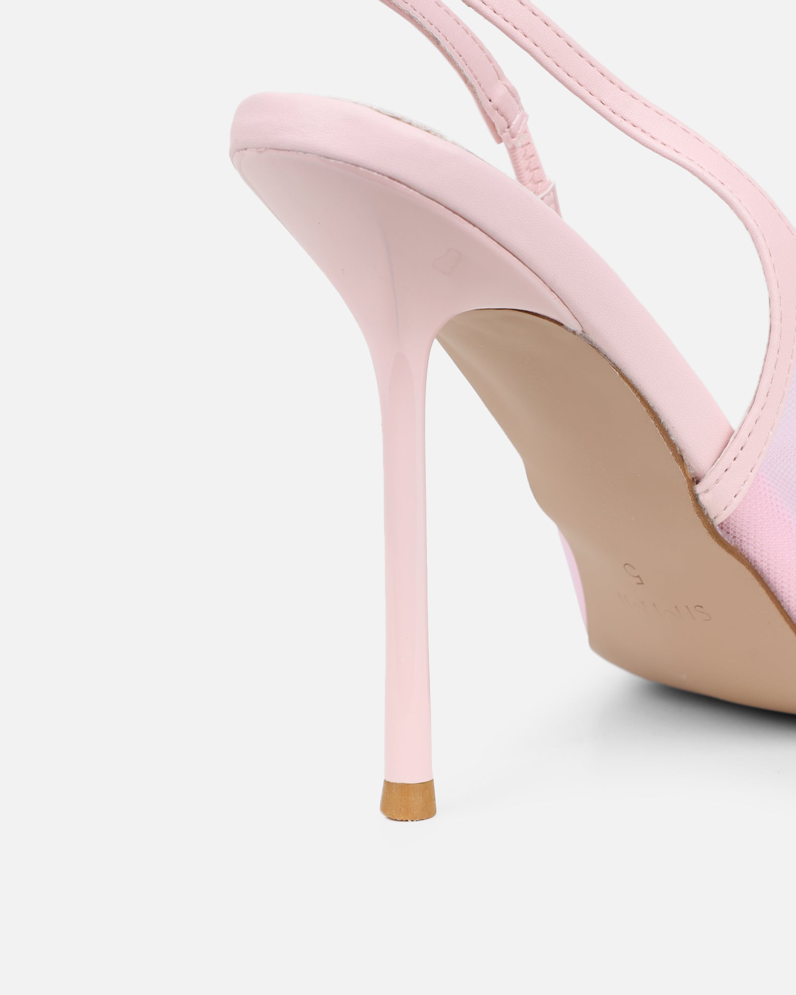 Simmi Pink Mesh Slingback Courts