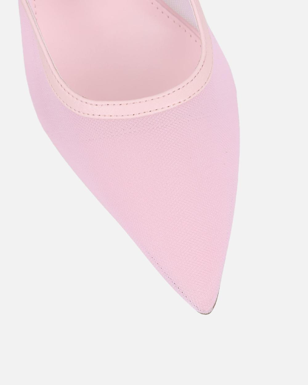Simmi Pink Mesh Slingback Courts
