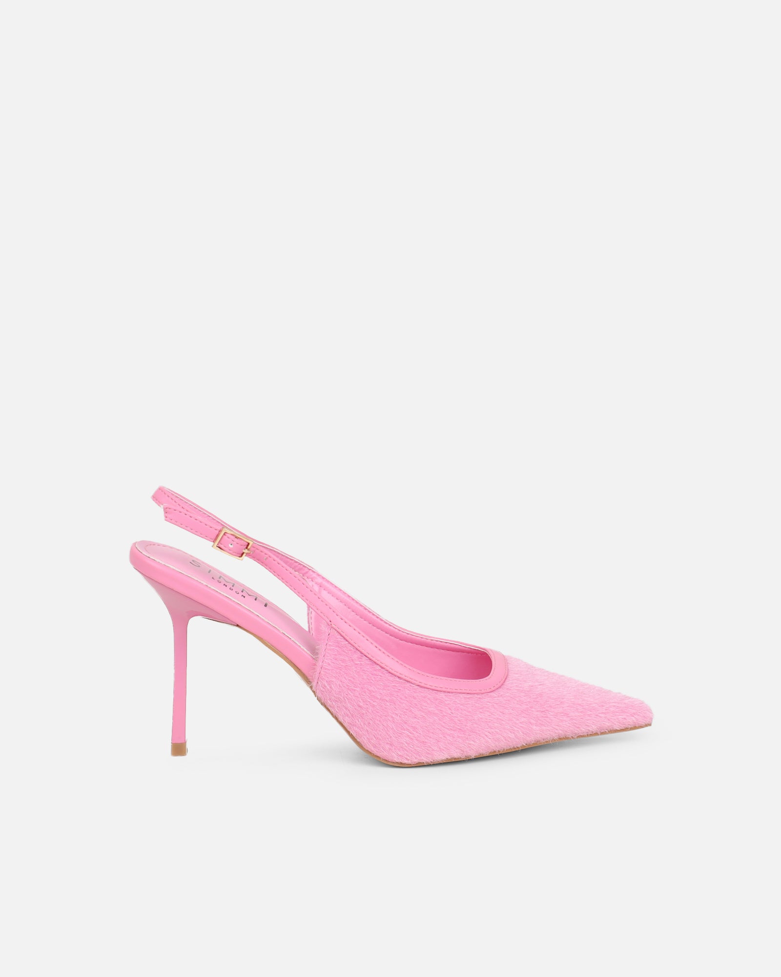 Simmi Pink Plush Slingback Courts
