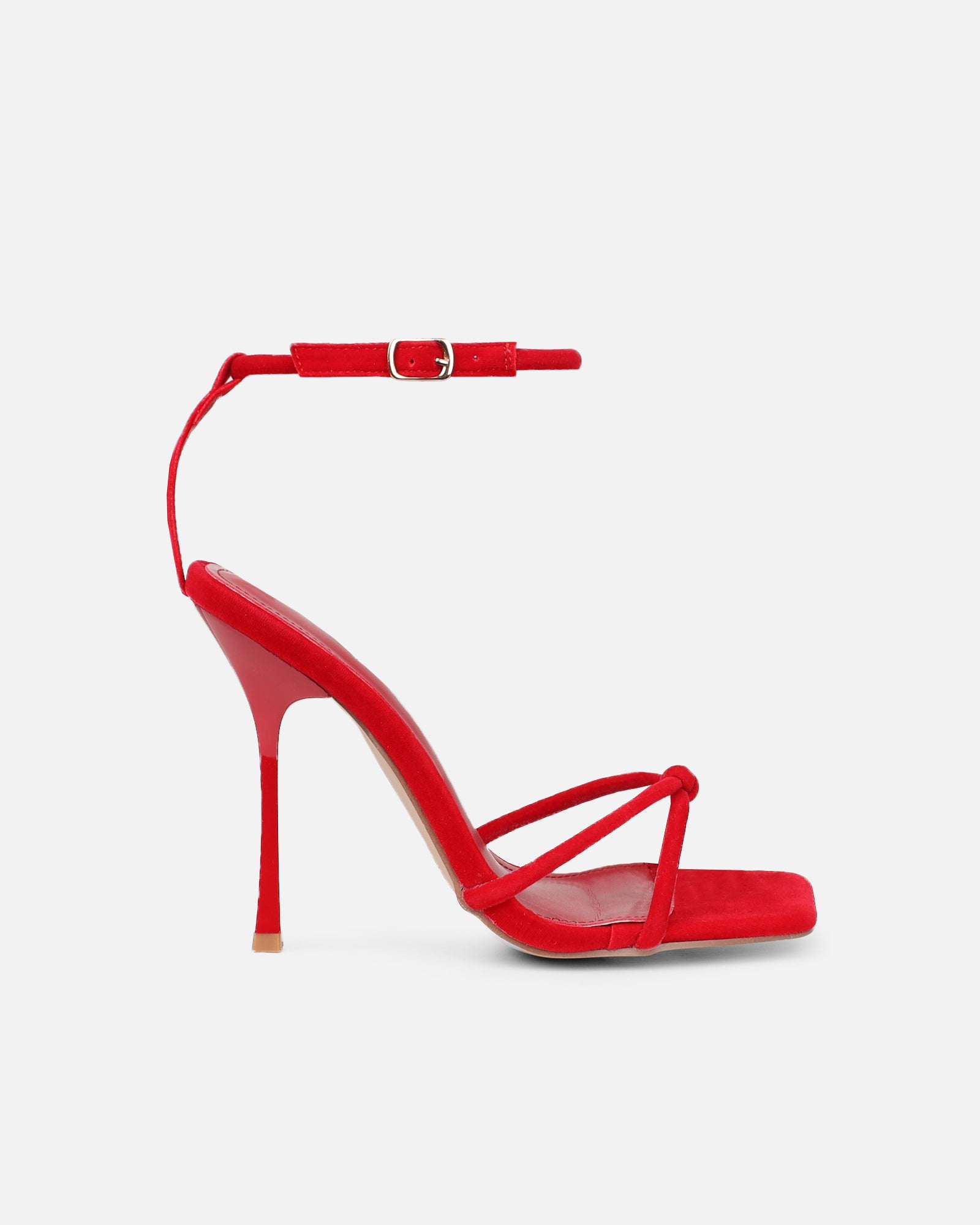 Simmi Red Velvet Heeled Sandals
