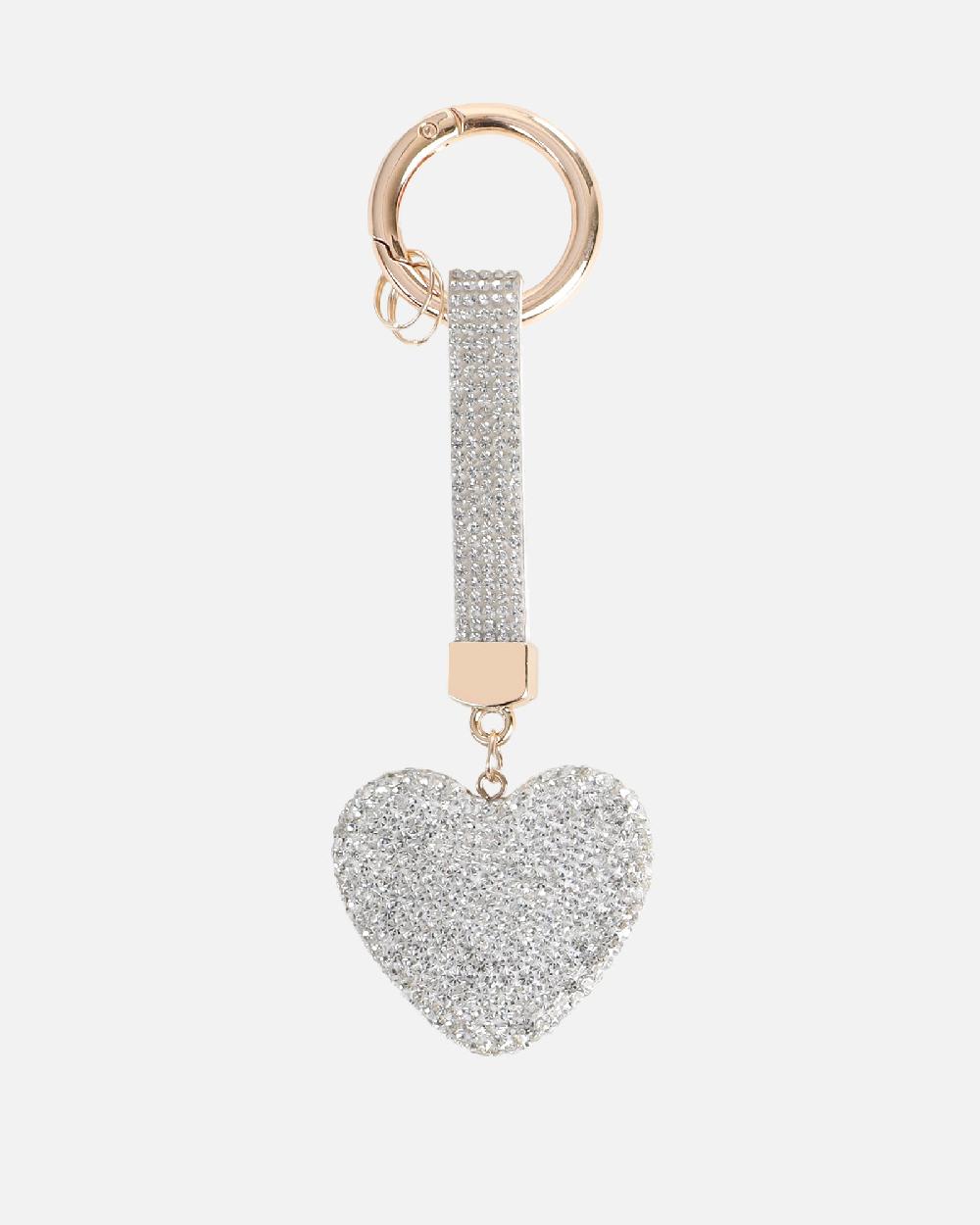 Simmi Silver Diamante Heart Charm