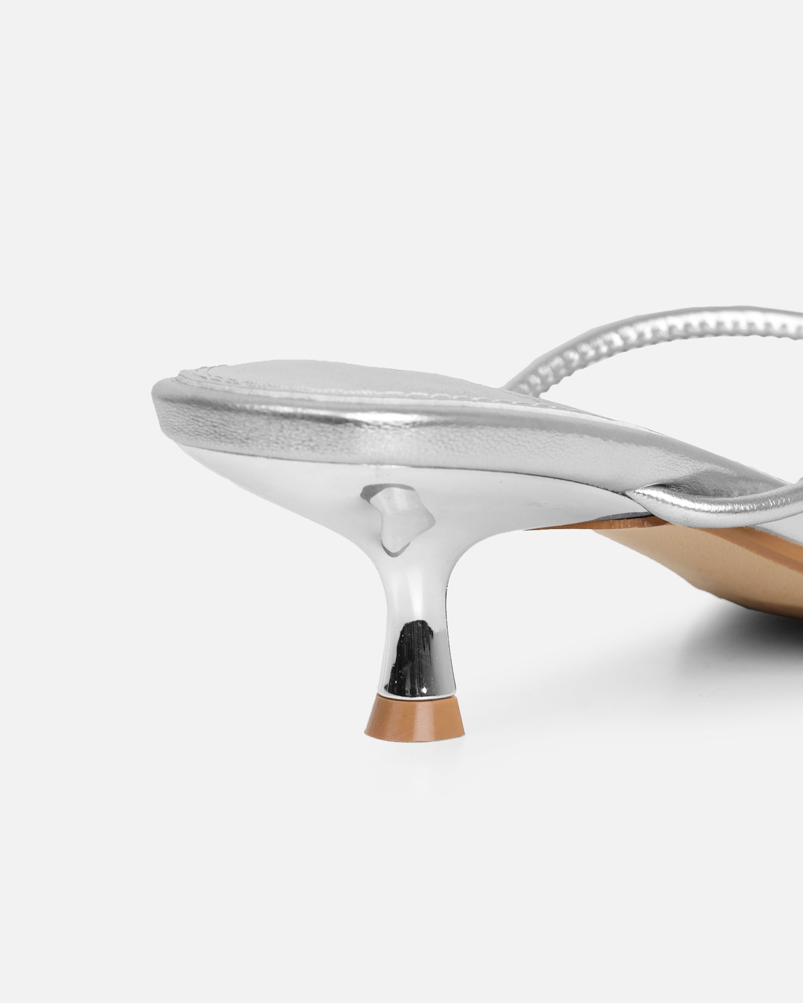 Simmi Silver Metallic Knotted Mules