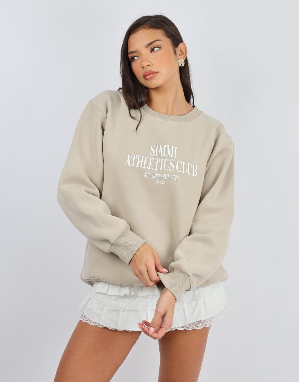 simmi Simmi Studios Athletics Sweatshirt in Cashew