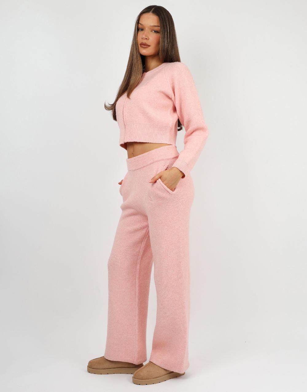 Simmi Simmi Studios Bomber Knit Jacket In Pink
