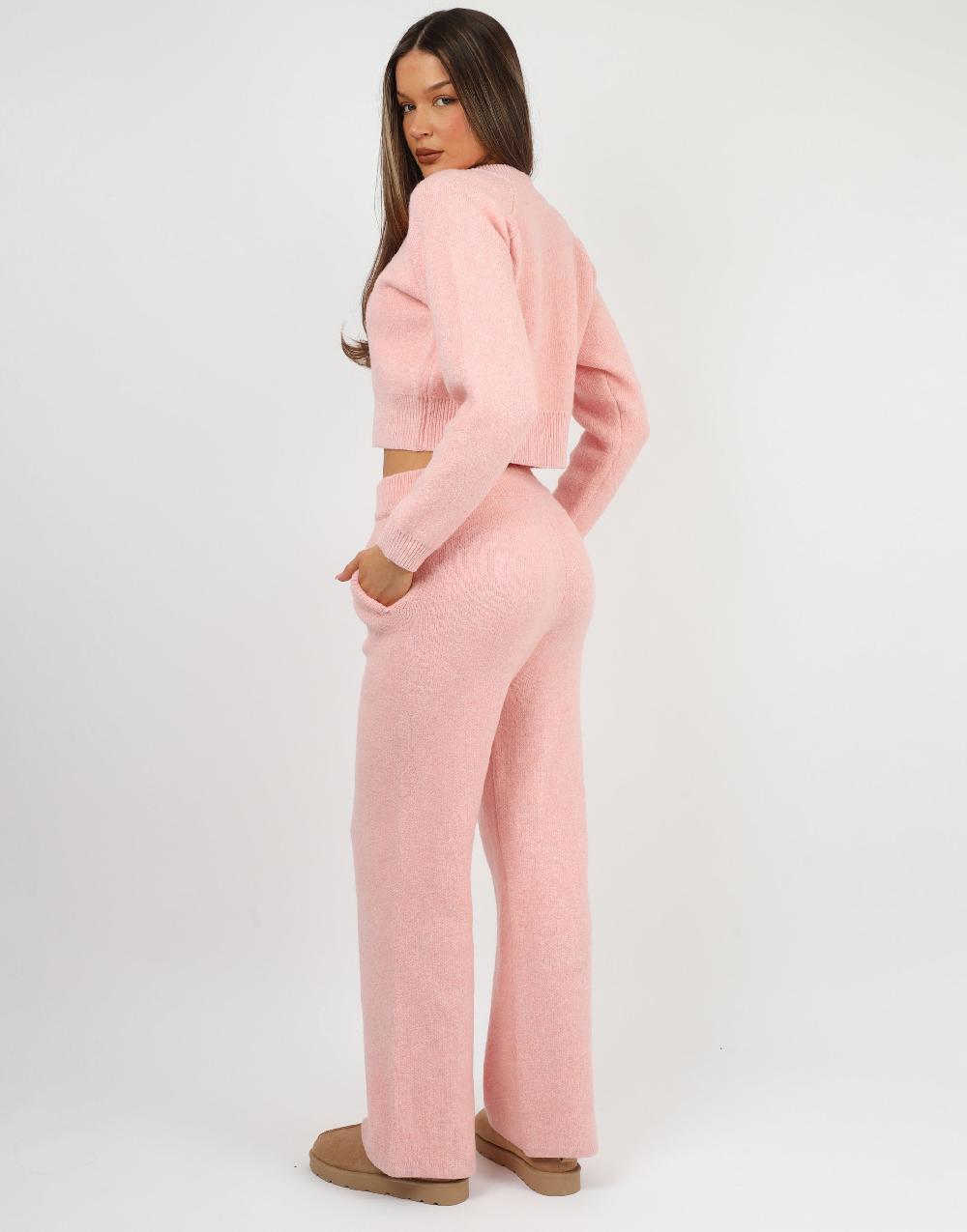 Simmi Simmi Studios Bomber Knit Jacket In Pink