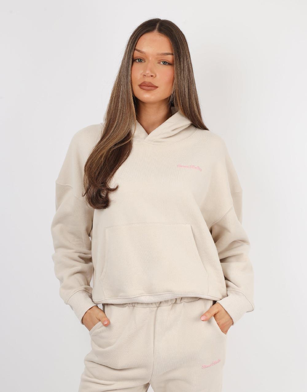 Simmi Simmi Studios Bubble Print Hoodie In Beige