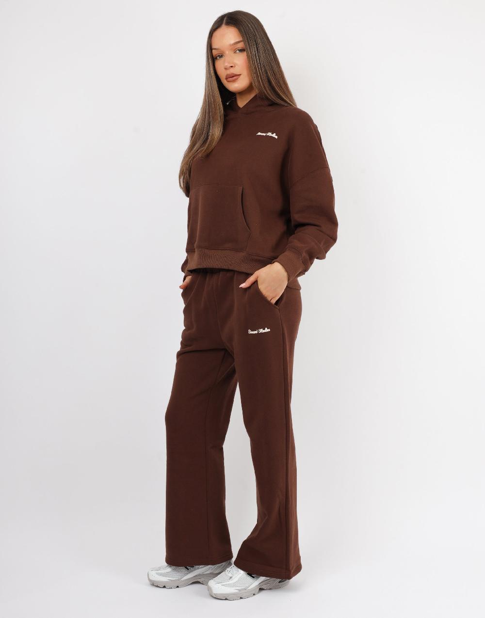 Simmi Simmi Studios Bubble Print Hoodie In Brown