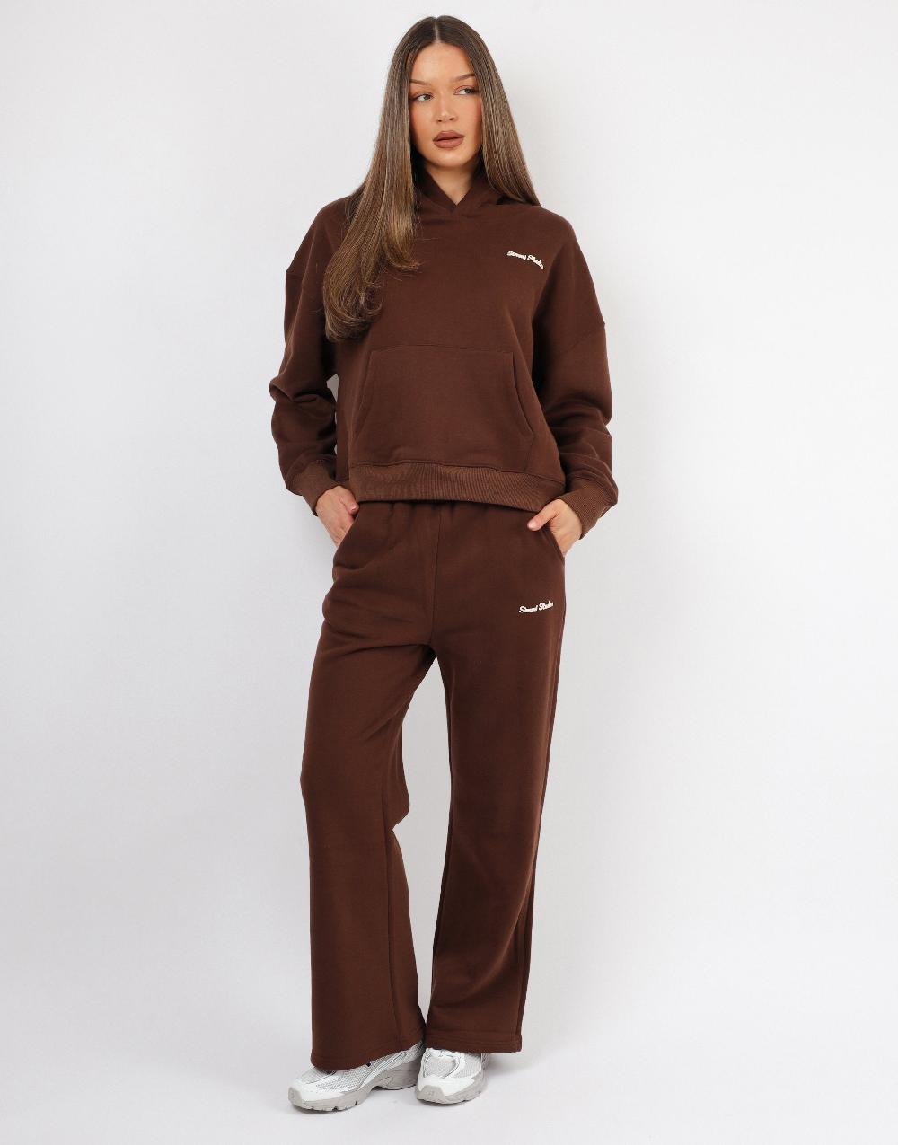 Simmi Simmi Studios Bubble Print Hoodie In Brown