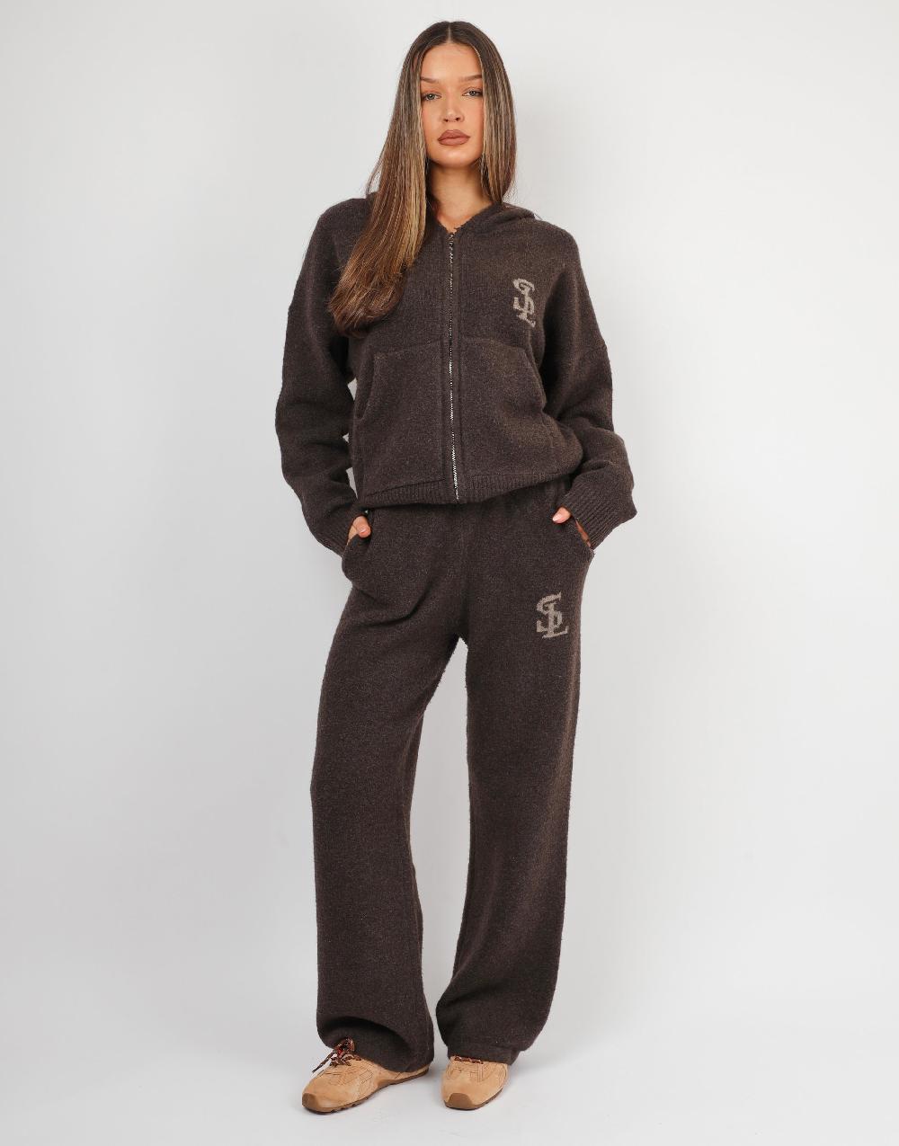 Simmi Simmi Studios Chunky Knit Hoodie In Teddy