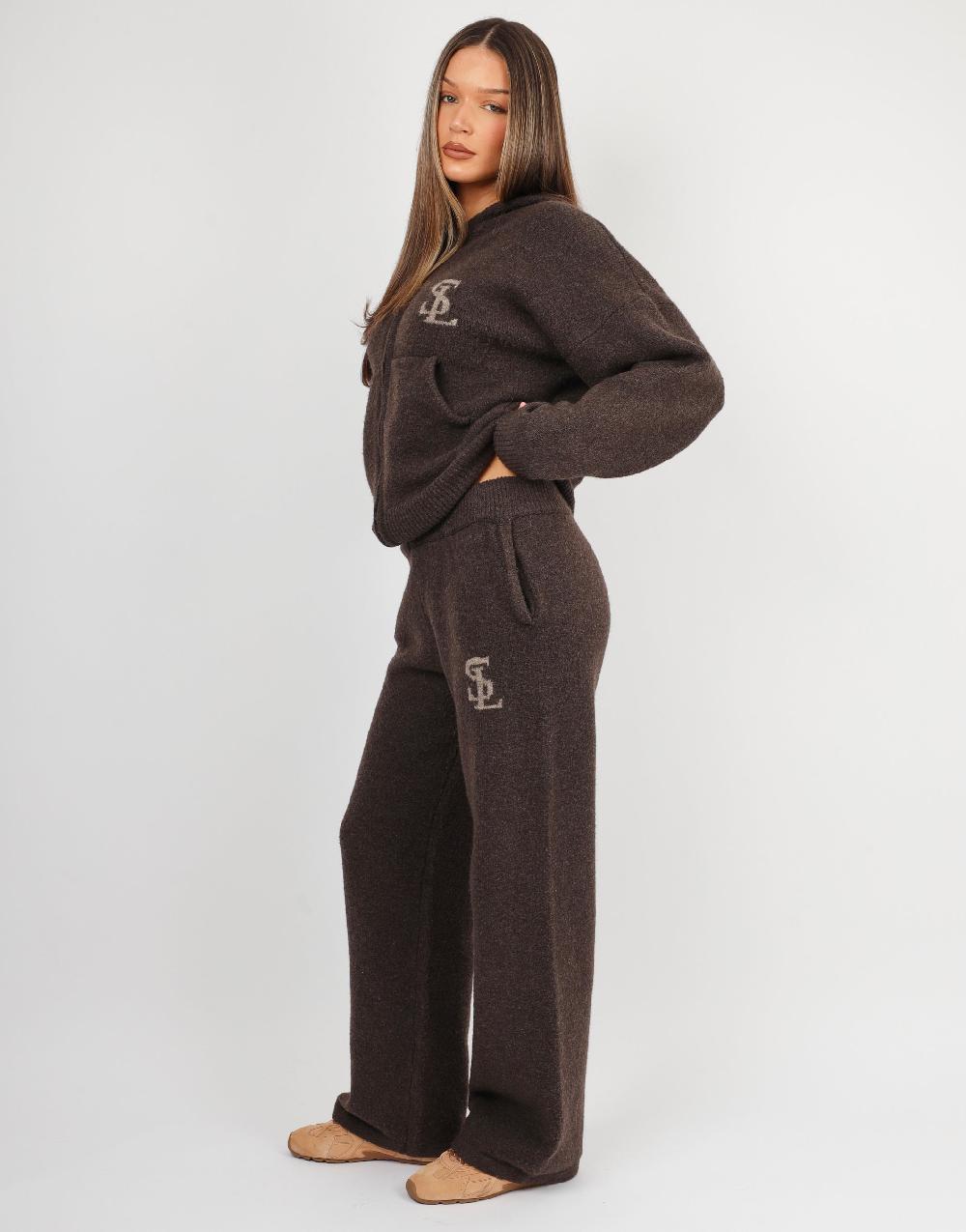 Simmi Simmi Studios Chunky Knit Hoodie In Teddy
