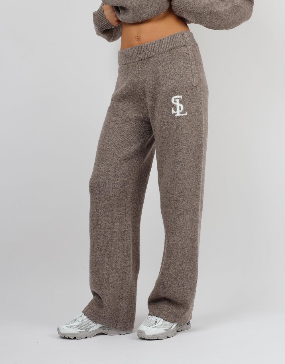 Simmi Simmi Studios Chunky Knit Trousers In Mocha
