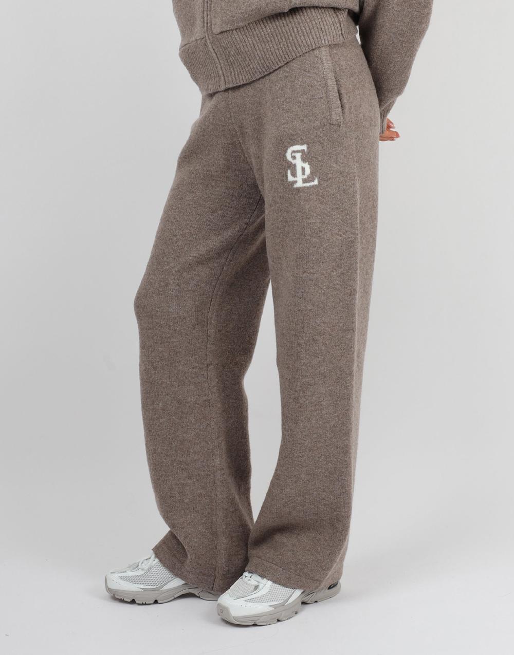 Simmi Simmi Studios Chunky Knit Trousers In Mocha