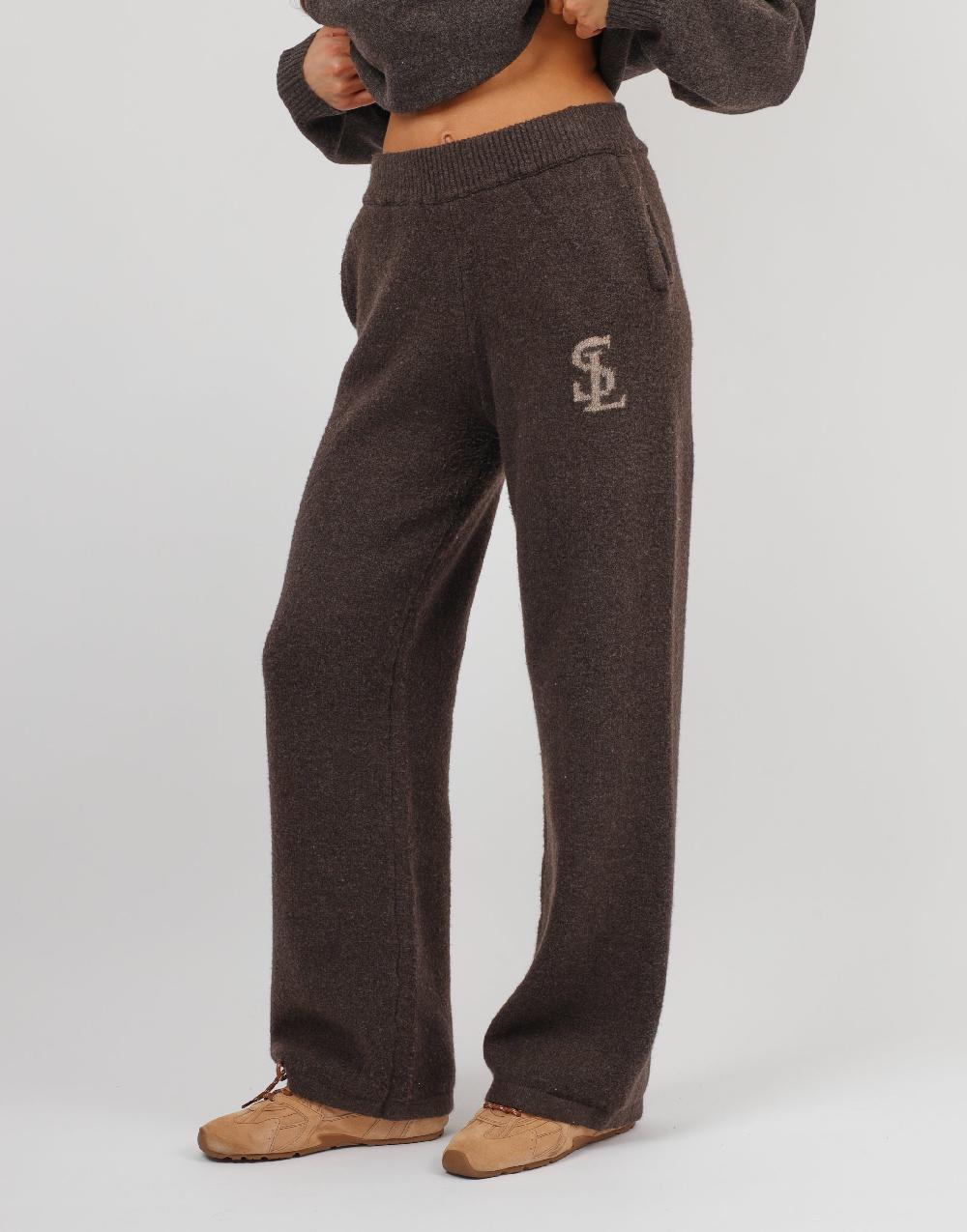 Simmi Simmi Studios Chunky Knit Trousers In Teddy