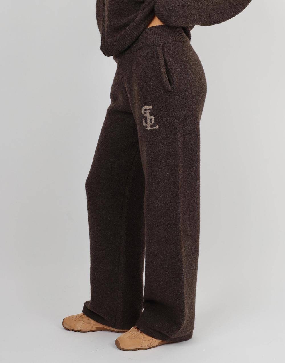 Simmi Simmi Studios Chunky Knit Trousers In Teddy