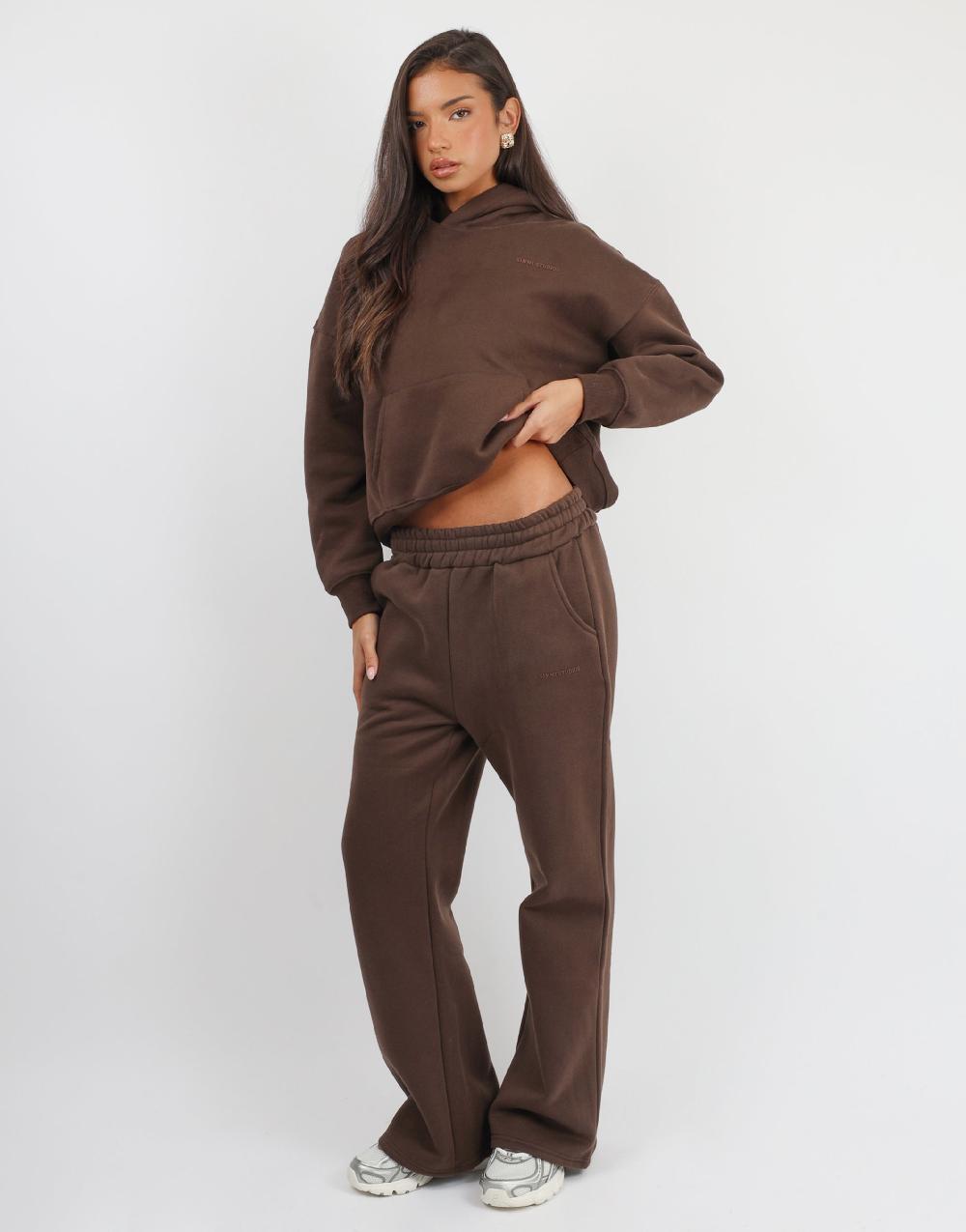 Simmi Simmi Studios Essentials Hoodie In Brown