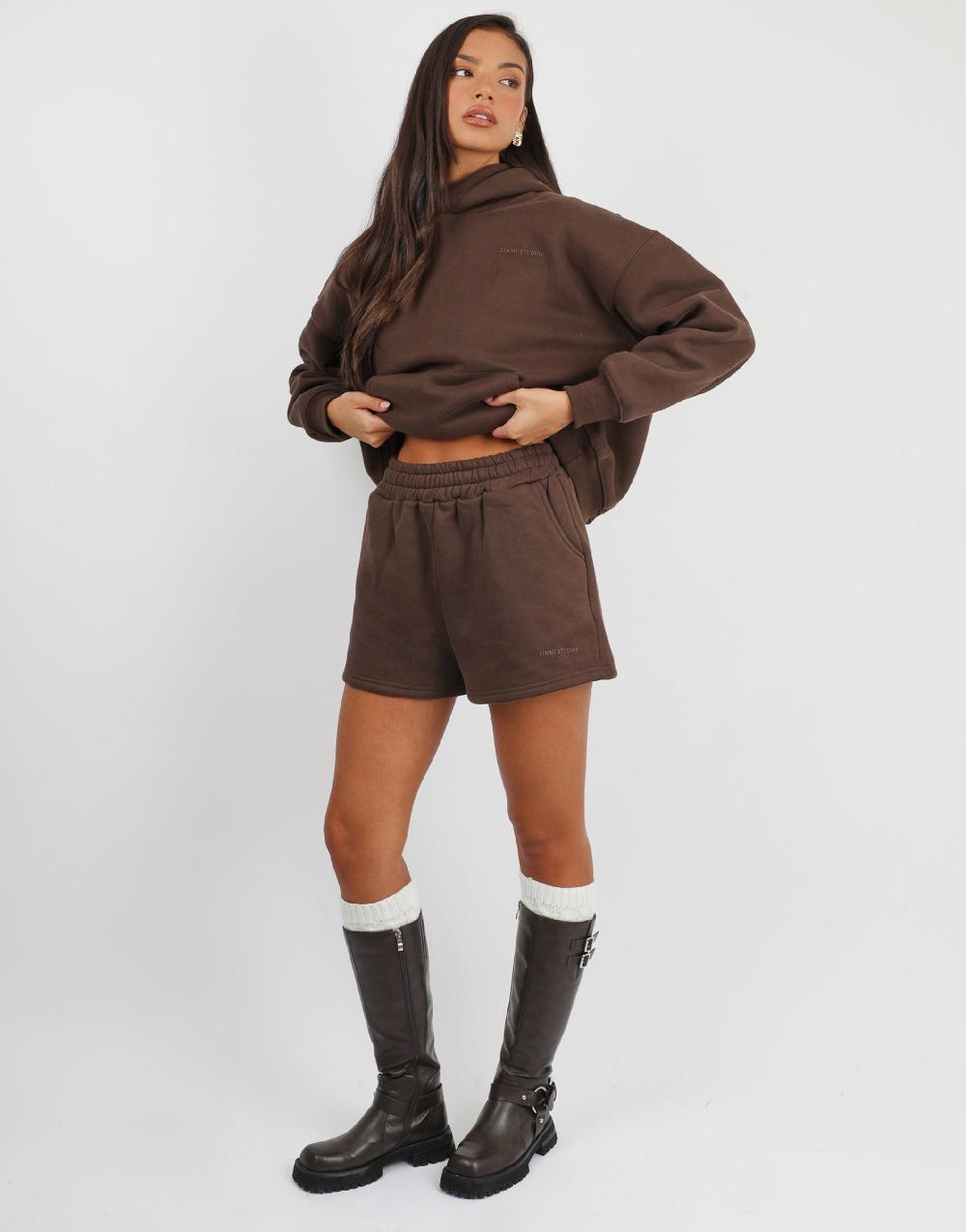 Simmi Simmi Studios Essentials Shorts In Brown