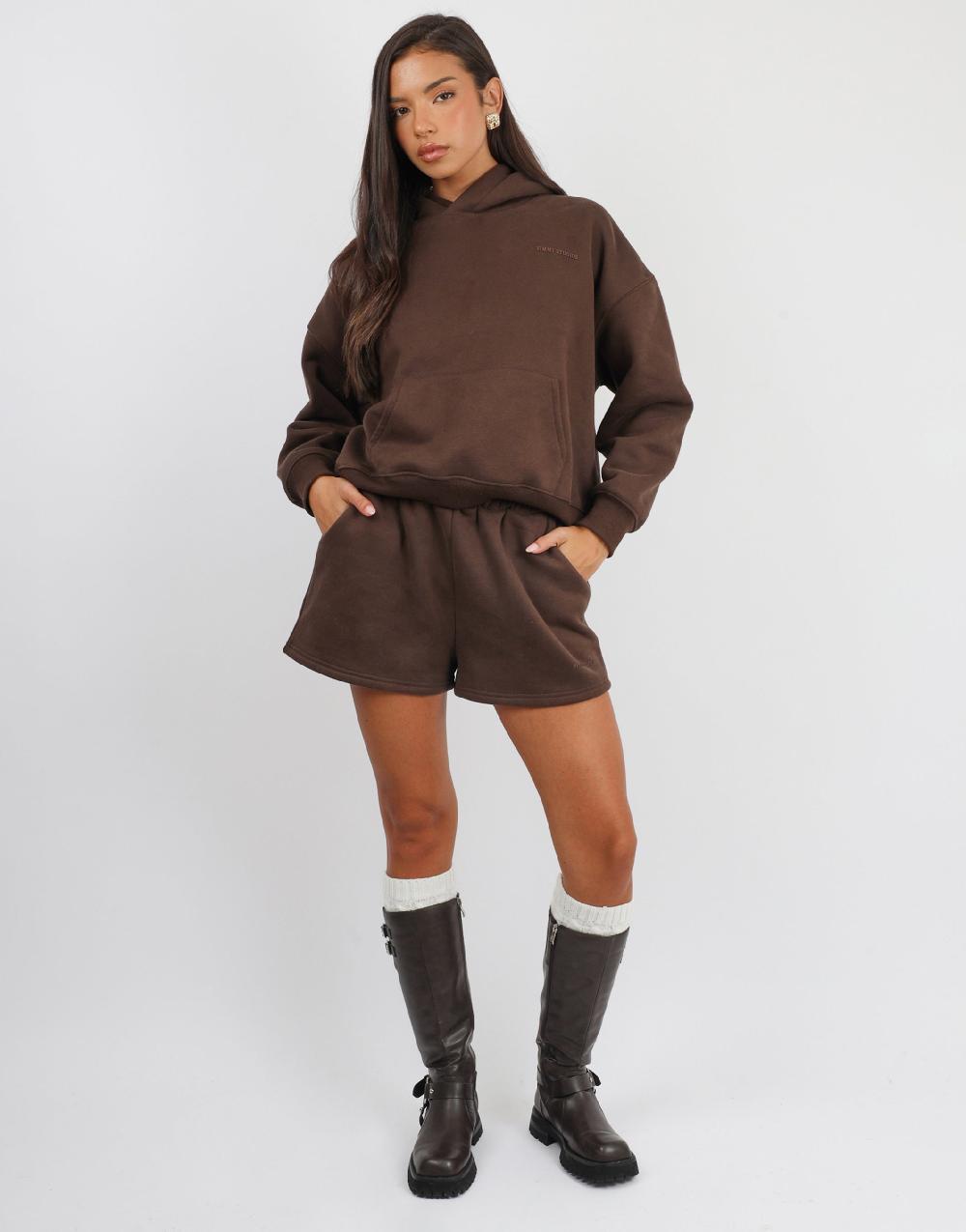 simmi Simmi Studios Essentials Shorts in Brown