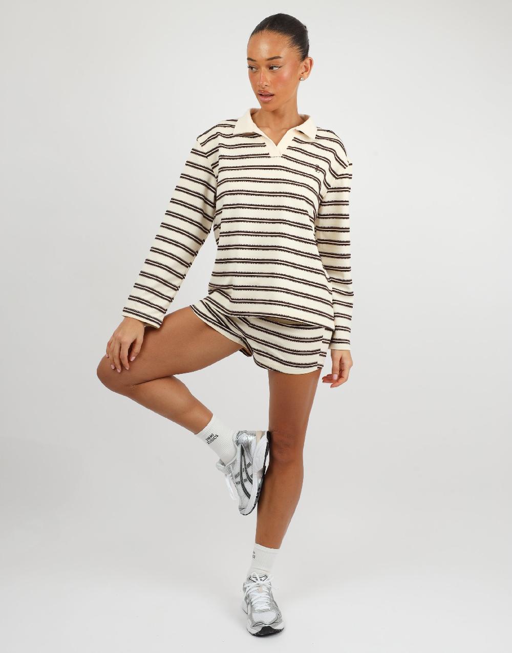Simmi Simmi Studios Small Stripe Shorts In Brown