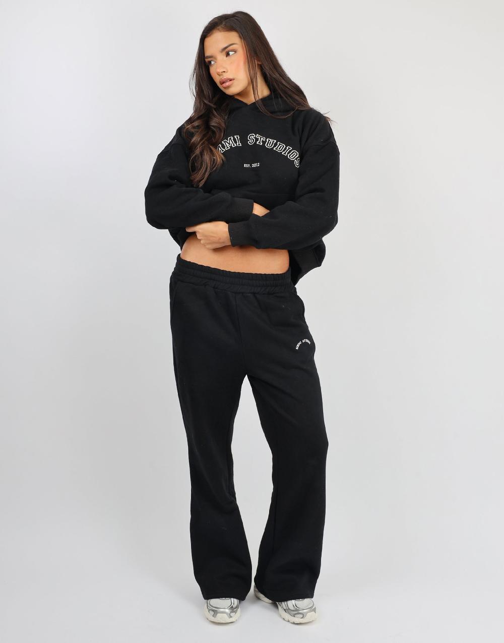 Simmi Simmi Studios Varsity Slogan Hoodie In Black