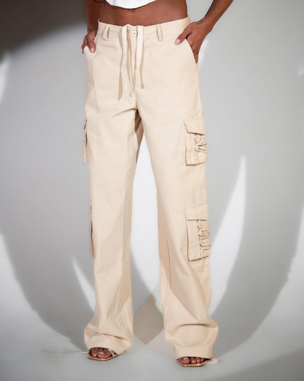 Simmi Stone Lace Up Cargo Trousers