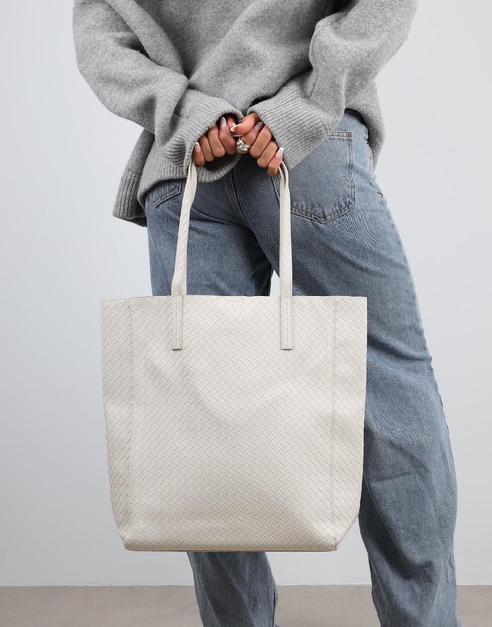 Simmi Stone Large Woven Tote Bag