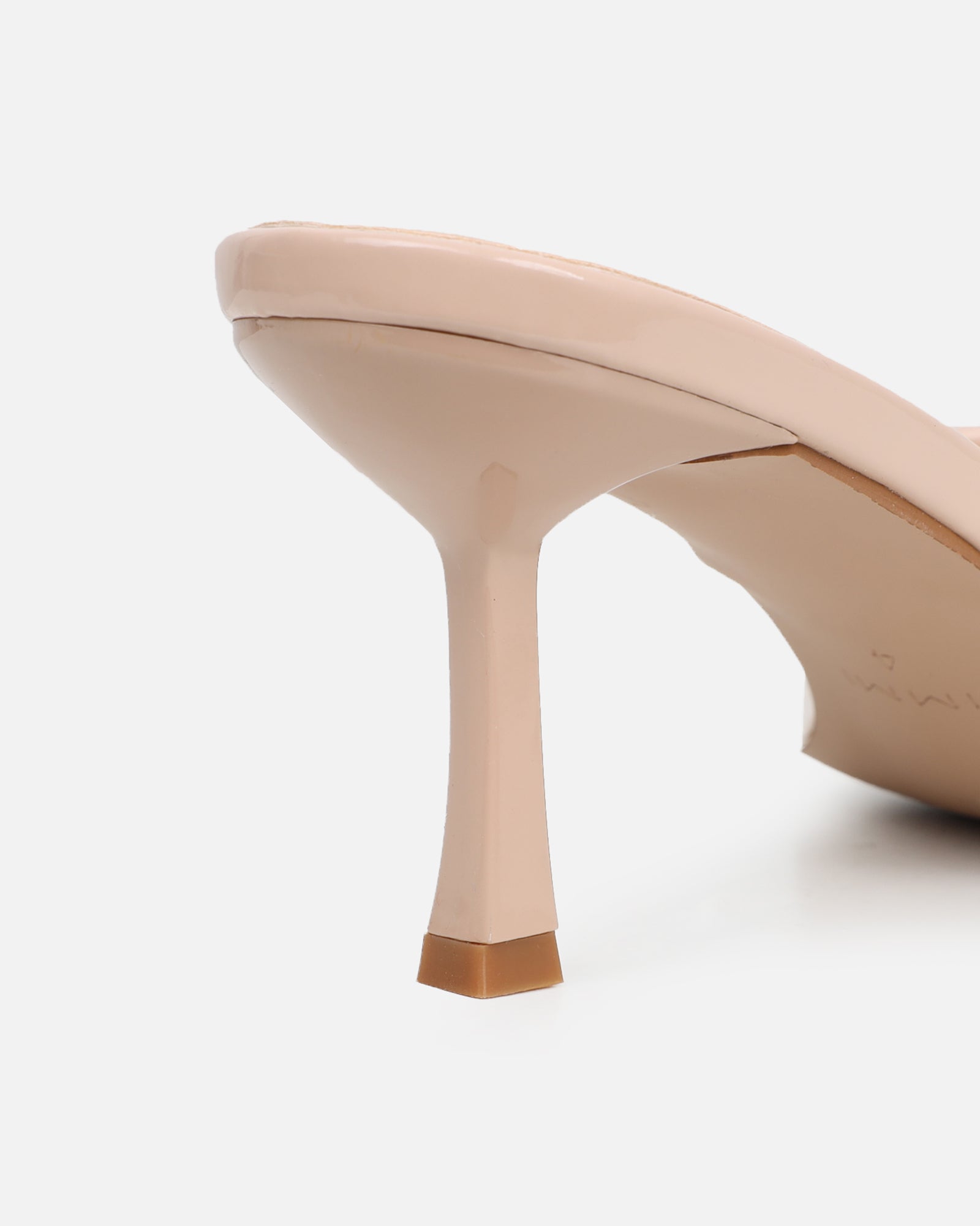 Simmi Stone Patent Mid Heel Mules